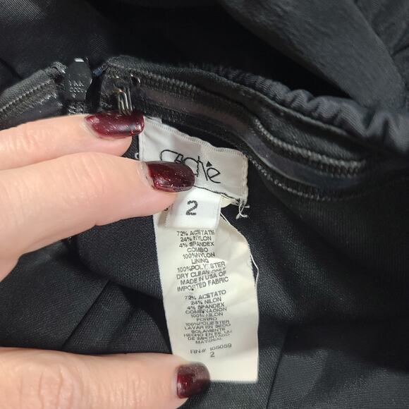 Vintage Cache formal ball gown black Sz 2 Fairygrunge Whimsigoth Morticia Addams - Picture 12 of 13